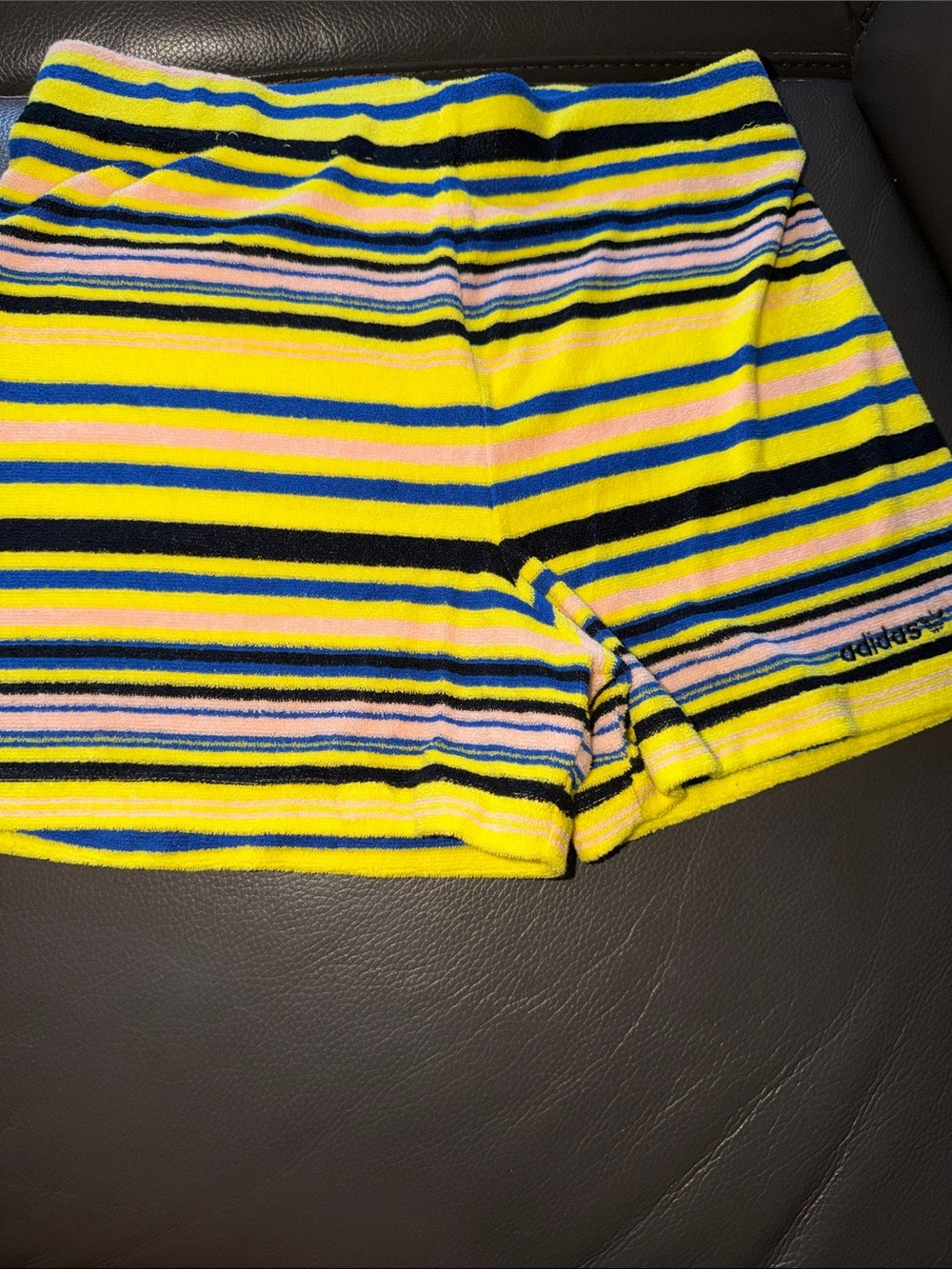 adidas Yellow Striped Women’s Bike Shorts